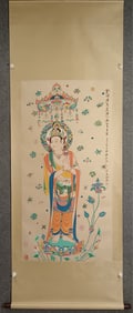 A large number of Buddha statues on paper