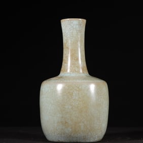 A Song Dynasty Ru kiln azure glazed paper hammer bottle