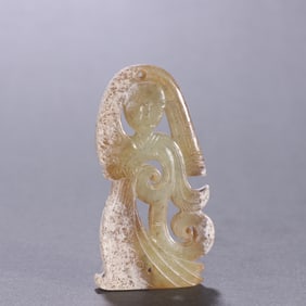 A piece of Han Gao ancient jade dancer