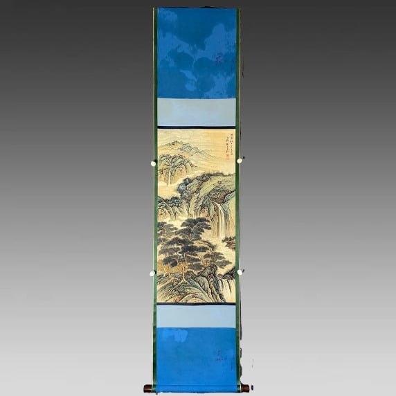 A large scroll mounted on paper (1 of 9)