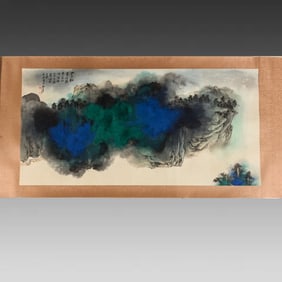 A splash of color landscape painting by Zhang Daqian