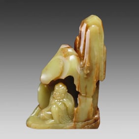 A piece of Arhat Shanzi of Hetian topaz