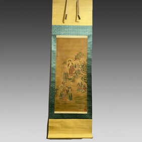 A picture of Zhao Mengfu's Buddha statue of Arhat