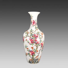 A piece of Qing Dynasty Qianlong pastel Duozi Duofu Tulaihua bottle