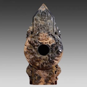 A piece of Hetian jade's Manqin Gui bag
