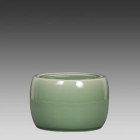 A piece of Ming Dynasty Xuande emerald green glazed cricket jar