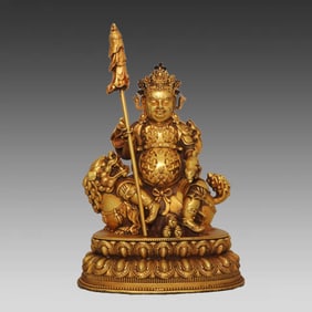 A bronze gilt treasure ornament
