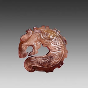 A piece of jade dragon pendant