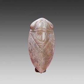 A piece of Hetian jade's Manqin jade cicada ornament