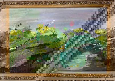 An oil painting by Wu Guanzhong