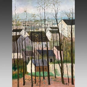 An oil painting by Wu Guanzhong