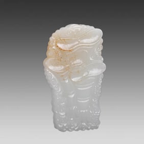 A piece of Hetian jade's jade medal for the promotion of officials