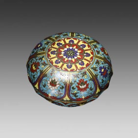 A piece of Ming Dynasty cloisonne twinched lotus pattern cover box