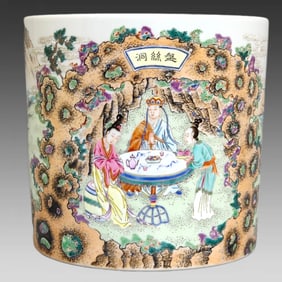 A Qing Dynasty Yongzheng Journey to the West, Sun Wukong's battle against Pansidong pen holder