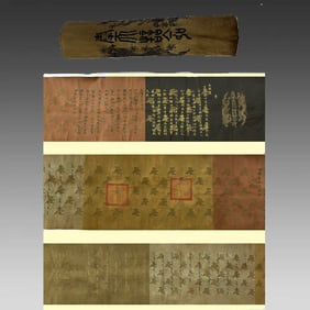 A long scroll of five-color holy decrees from the Daoguang period