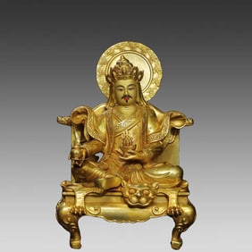 A bronze gilt painted Buddha statue Buddha statue