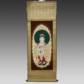 A fine Buddhist painting by Zhang Daqian
