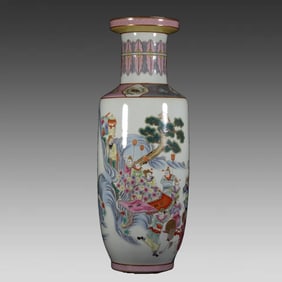A pastel depiction of gold landscapes, character stories, and a stick mallet bottle