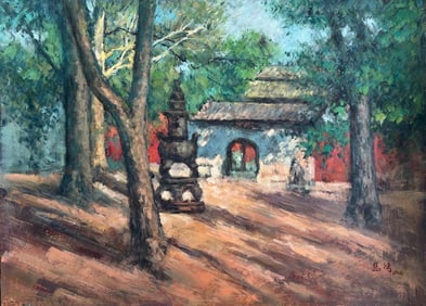 A sketch of Xu Beihong's oil painting