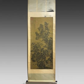 A landscape figure painting by Tang Yin