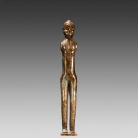 A piece of ancient jade carving armless male ornament