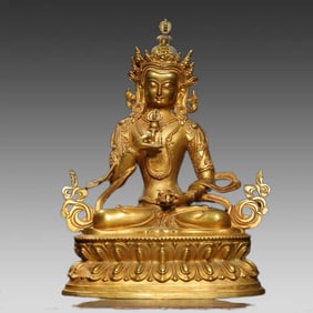 A bronze gilt statue of "Sata Vajra".