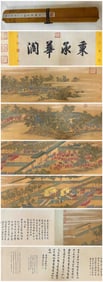 A long scroll of Lang Shining and Jin Kunqiu's "Silkworm Picture".