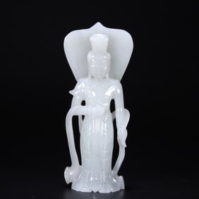 A piece of Hetian jade's Guanyin