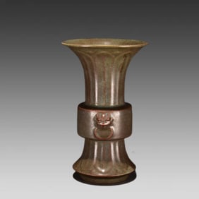 A Song Dynasty Ru kiln azure glaze tunic flower