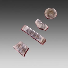 A sword ornament with a full milk nail pattern of Hetian jade
