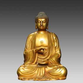 A bronze gilt statue of the Great Ri Rulai