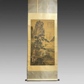 A landscape painting of Tang Yin's figures