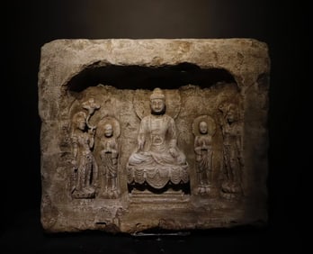 A bluestone Buddhist shrine from the Tang Dynasty