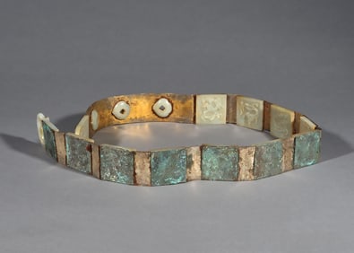 A piece of white jade carved dragon pattern belt ornament in the Liao Dynasty