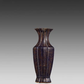 A piece of a sapphire blue glazed conjoined bottle from a firewood kiln from the Song Dynasty