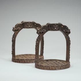A pair of Qing court horses