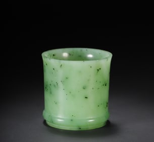 One piece of Hetian jasper slub shaped cup
