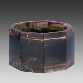 A piece of natural tourmaline wide bracelet