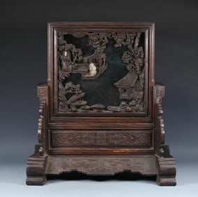 A piece of clear rosewood pine figure interstitial