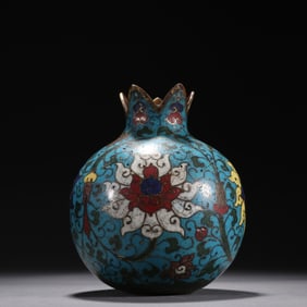 A piece of Ming bronze gilt cloisonne pomegranate
