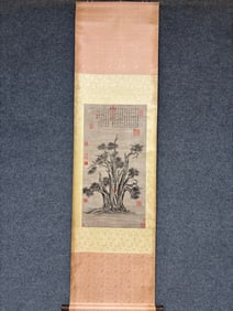 A picture of Qianlong's big tree on paper