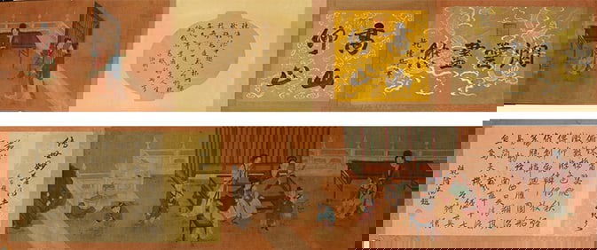 A handscroll of Tang Yin's silk "Qingfeng Nian".