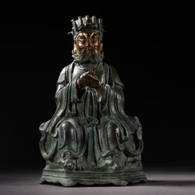 A bronze statue of the Ming Dynasty Heavenly Official