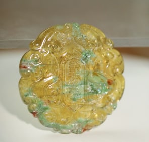 One piece of two-color tourmaline dragon fasting card
