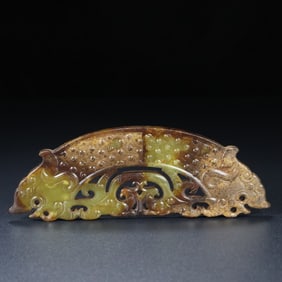 A piece of Han Dynasty Hetian jade jade huang