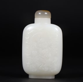 One piece Hetian Yuxiang cloud dragon pattern snuff bottle