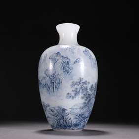 A piece of material tire painting enamel landscape picture appreciation bottle