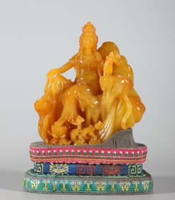 A handful of Shou Shan Tian Huang Guanyin of the Yongzheng year of the Qing Dynasty