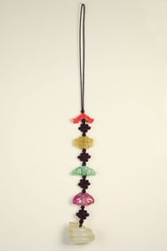 A small seed jade snake of the Qing Dynasty multi-treasure pendant