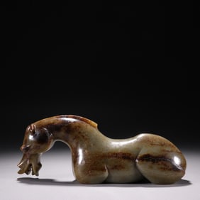 A piece of Ming Dynasty Hetian jade horse